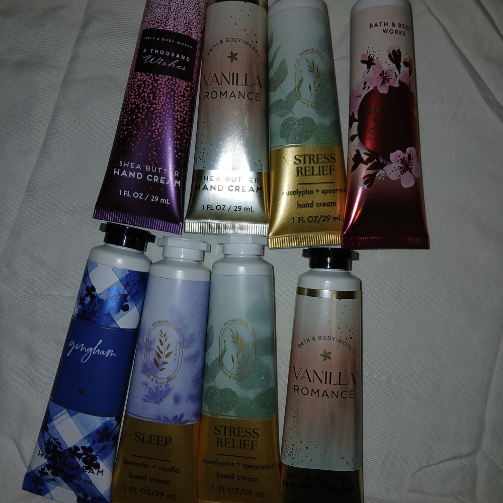 Bath & Body Works Hand Cream Set - Purple, Blue, Gold, Pink